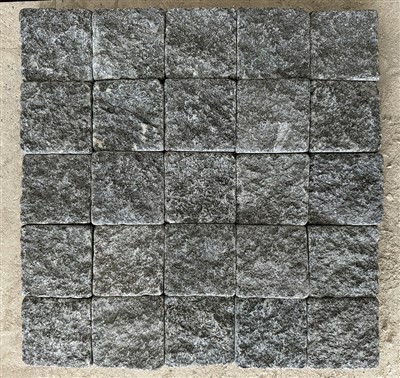 Eskitme Siyah Granit Arnavut Kaldırımı Taşı JRCP-037