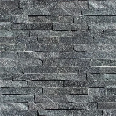 Ledgestone Duvar Panelleri Siyah Kuvarsit JRF-041